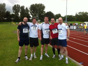 Warriors group hug - Offerton 10km